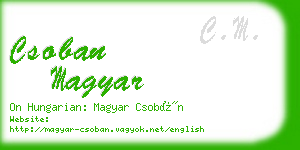 csoban magyar business card